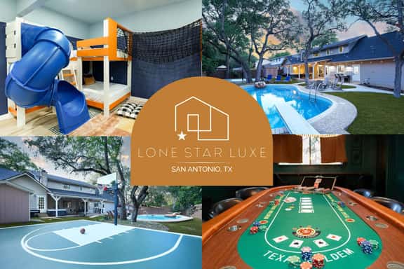 Lone Star Luxe: Pool, Indoor Slide & Sport Court! - Image 1