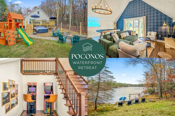 Poconos Waterfront Retreat • Kayaks • Hot Tub - Image 1
