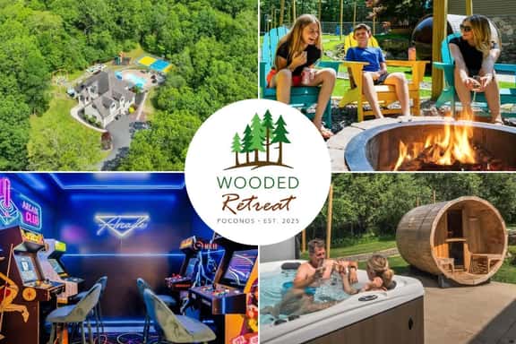 Sleeps 14! Pool Hot Tub Sauna Pickleball Arcade - Image 1