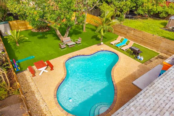 Private Pool Patio Games BBQ Family Fun - Image 1