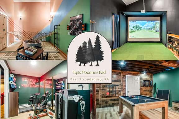 Epic Poconos Pad: Pool, Hot Tub, Gym, Golf Sim - Image 1