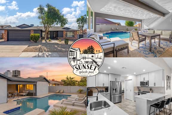 Sunset Splash Pad | Private Pool, Patio & Games - Image 1