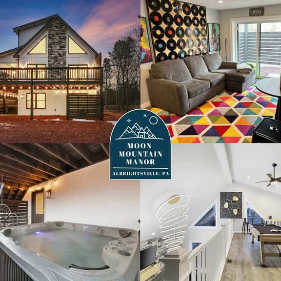 Moon Mtn Manor •  Sleeps 16 •  Games •  Hot Tub - Image 1