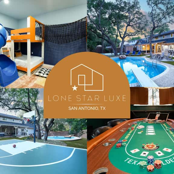 Lone Star Luxe: Pool, Indoor Slide & Sport Court! - Image 1