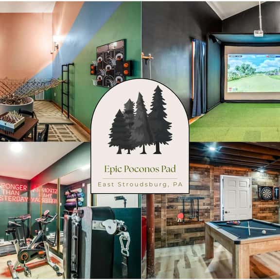 Epic Poconos Pad: Pool, Hot Tub, Gym, Golf Sim - Image 1