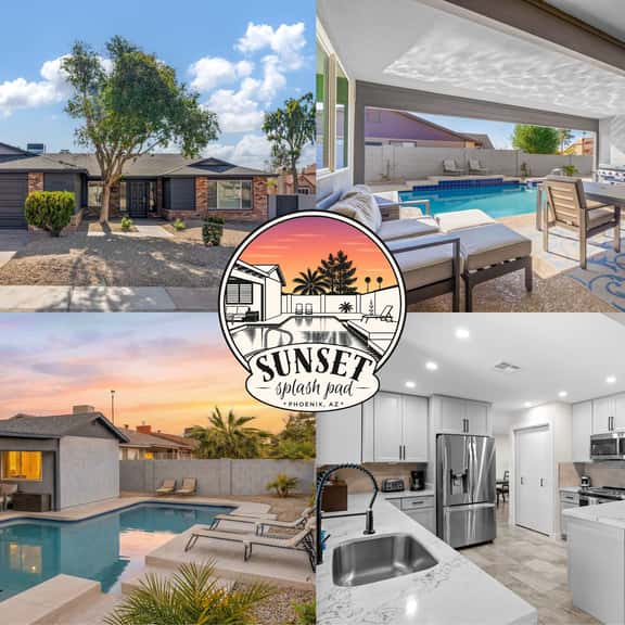 Sunset Splash Pad | Private Pool, Patio & Games - Image 1