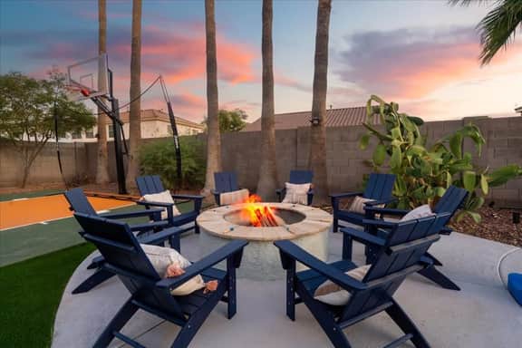 Water Slide & Pool • Basketball Court • Sleeps 16