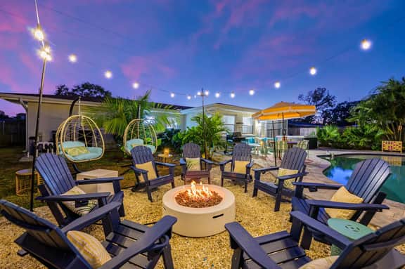 Resort Style Backyard  Pool  Hot Tub  Movie Room