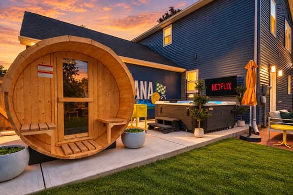 Indy Escape | Sauna, Hot Tub, Firepit & Games - Image 5