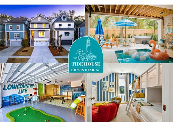 Hilton Head 6BR, Sleeps 18: Pool, Hot Tub, FirePit