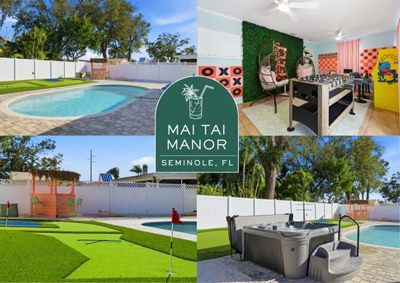 Epic Backyard - Private Pool - Firepit - Putt Putt