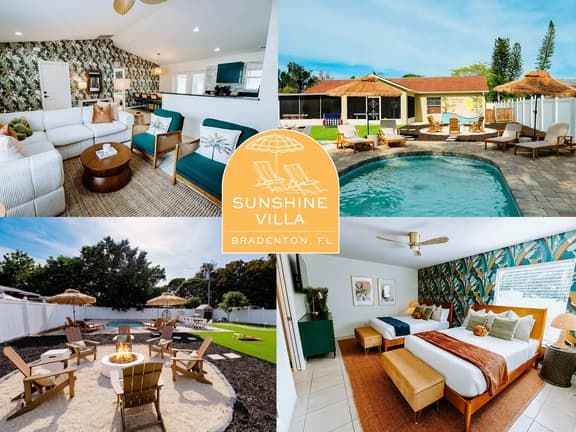 Sleeps 10 • Outdoor Oasis • Heated Pool • Grill