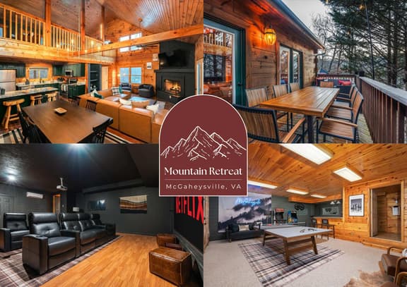 Mtn Retreat! Movie Theater~Arcade~Hot Tub~Slps 10