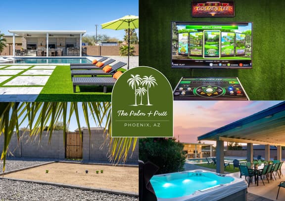 The Palm & Putt: Heated Pool | Golden Tee | Bocce