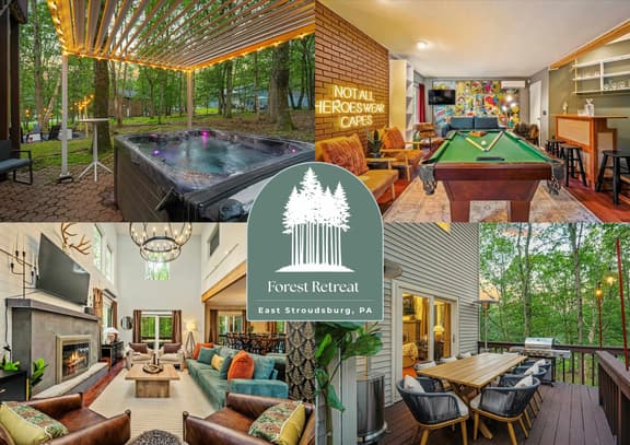 Forest Retreat! Hot Tub-Fire Pit-Game Room