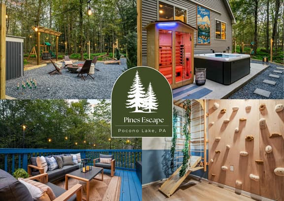 Poconos Pines Escape • Sauna • Hot Tub •Playground