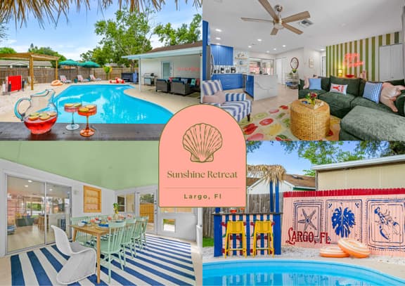 Resort Backyard Tiki Bar Fully Renovated Pool