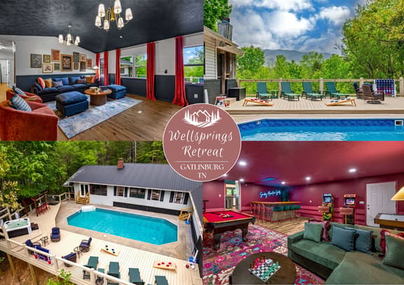 Wellsprings Retreat | Smoky Mtn Views | Sleeps 12