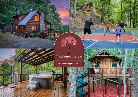 Blue Bear Cabin | Views + Hot Tub + Sports Court