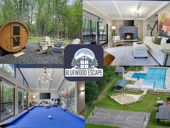 Bluewood Escape: Sauna, Hot Tub, Game Room