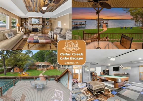 Cedar Creek Lake Escape • Lakefront + Private Dock