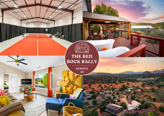 Private Indoor Pickleball Court + Red Rock Views